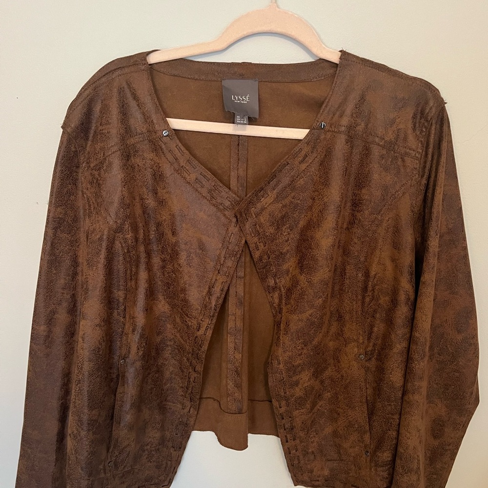 Lysse Brown Suede Like Women's Jacket size L